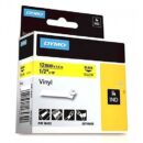 DYMO 18432 RHINO Industrial Vinyl Labels, 1/2" (12mm), Black on Yellow