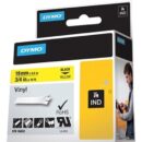 DYMO 18433 Rhino Vinyl Tape, 19mm, Yellow, Black Text
