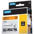 DYMO 18436 Industrial Vinyl Labels, 3/4", 19mm, Black Text on Orange Label