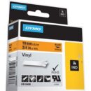DYMO 18436 Industrial Vinyl Labels, 3/4", 19mm, Black Text on Orange Label