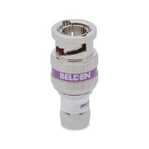 Belden 1855ABHD1 BNC Connector, Mini RG-59, 6GHz, HD, Violet, 1-Piece