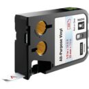 DYMO 1868746 Rhino XTL Series 1/2" All-Purpose Vinyl Tape, Red on Clear