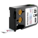 DYMO 1868747 Label Maker, Red and Clear Vinyl Continuous Tape, 0.75"es (19 mm)