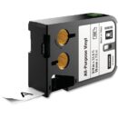 DYMO 1868752 Rhino XTL White Vinyl Tape, 19mm, Black Text