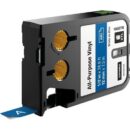 DYMO 1868776 Label Maker, 0.5" 12mm White and Blue Vinyl Continuous Tape