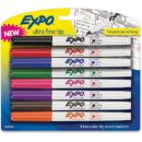 Expo 1884309 Low-Odor Dry-Erase Marker, Extra-Fine Point, 8-Pack, Multicolor