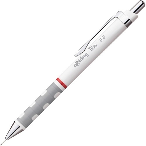 Rotring 1904698 Tikky Mechanical Pencil, 0.5mm, White