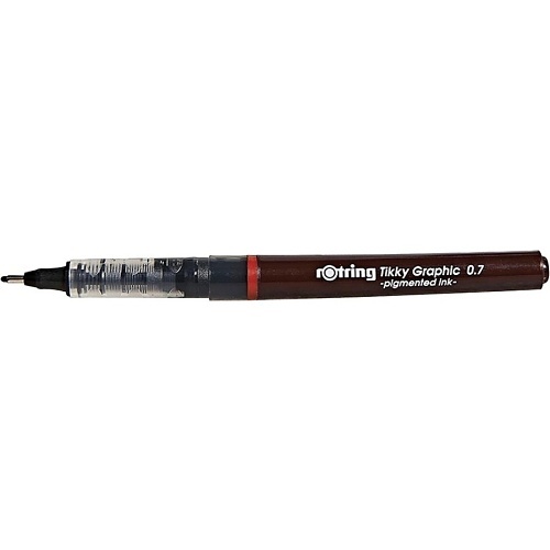 Rotring 1904750 Tikky Graphic Fineliner, Ballpoint Pen, 0.1mm, Burgundy