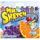 Mr. Sketch 1905070 Scented Watercolor Marker, Broad Chisel Tip, Assorted Colors, 8-Pack
