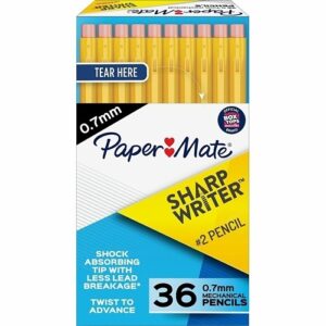Paper Mate 1921221C Sharpwriter Mechanical Pencil Value Pack, 0.7 mm, HB (#2), Black Lead, Classic Yellow Barrel, 36-Pack