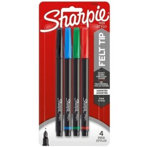 Sharpie 1924214 Pens Fine Point, 0.4mm, Assorted Colors