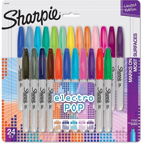 Sharpie 1927350 Fine Tip Permanent Marker, Fine Bullet Tip, Assorted Colors, 24-Pack
