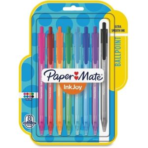 Paper Mate 1945935 InkJoy 100RT Retractable Ballpoint Pens, Medium Point, Assorted Ink, 8 Pack