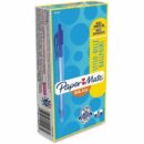 Paper Mate 1951253 InkJoy 100RT Ballpoint Pen, Retractable, Medium 1 mm, Blue Ink, Translucent Blue Barrel, 12-Pack