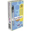 Paper Mate 1951254 InkJoy 100RT Ballpoint Pen, Retractable, Medium 1 mm, Black Ink, Smoke/Black Barrel, 12-Pack