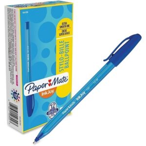 Paper Mate 1951256 InkJoy 100ST Ballpoint Pens, Medium Point, 1mm, Blue, 12-Pack
