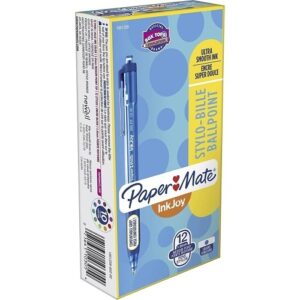 Paper Mate 1951259 InkJoy 300RT Ballpoint Pen, Retractable, Medium 1 mm, Blue Ink, Blue Barrel, 12-Pack