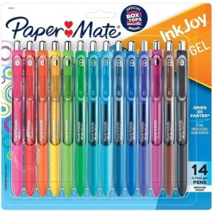 Paper Mate 1951636 InkJoy Retractable Gel Pens, Medium Point, 0.7mm, Assorted Colors, 14-Pack