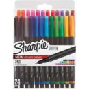 Sharpie 1983967 Permanent Marker Pen, Fine Point, 0.4mm, Assorted Colors, 24-Pack