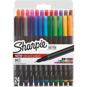 Sharpie 1983967 Permanent Marker Pen, Fine Point, 0.4mm, Assorted Colors, 24-Pack