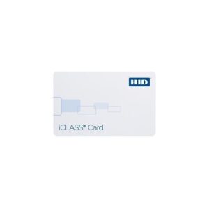 HID 2000CGGSN iClass 2K Printable Smart Card, Non-Programmed, Glossy Front and Back, No Numbers, No Slot, White