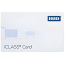 HID 2000HPGGAV iCLASS Card 200, 2k Bits, 2-Application Areas, SIO and standard iCLASS, Sequential Matching Numbering Encoded/Printed, Vertical Slot Punch, Glossy Front and Back, White