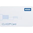 HID 2000HPGGMB iCLASS 200x 2K/2 Printable Smart Card, SIO, Programmed, Glossy Front and Back, Matching Numbers, Vertical and Horizonal Slot Indicators, White