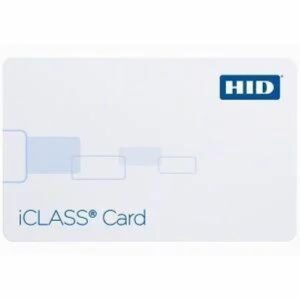 HID 2000HPGGNN iClass 2K Printable Smart Card, Programmed, Glossy Front and Back, No Numbers, No Slot, White