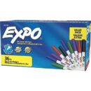 Expo 2003895 Low-Odor Dry Erase Marker Office Value Pack, Extra-Fine Bullet Tip, Assorted Colors, 36-Pack