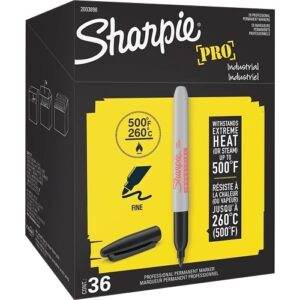 Sharpie 2003898 Industrial Permanent Markers, Fine Point, Black, 36-Pack