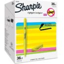 Sharpie 2003991 Pocket Highlighters, Chisel Tip, Fluorescent Yellow, 36-Pack