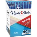 Paper Mate 2014534 InkJoy 50ST Ballpoint Pen, Stick, Medium, 1 mm, Blue Ink, Clear Barrel, 60-Pack
