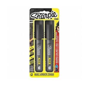 Sharpie 2018330 PRO Chisel Medium Point Permanent Marker, Black, 2-Pack
