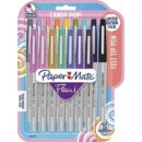 Paper Mate 2027233 Flair Felt Tip Pens, Ultra Fine Point, 0.4mm, Fashion Assorted Colors, 16-Pack