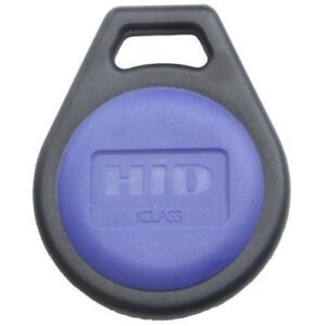 HID 2050PNNMN-PK25-110315 HID 2050PNNMN iCLASS Key II 205x 2K/2 Contactless Smart Key Fob, Programmed, Matching Numbers, 25-Pack, Black with Blue Insert