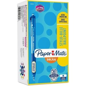 Paper Mate 2082957 InkJoy 300RT Retractable Ballpoint Pen, Medium Point, Blue Ink, 36-Pack