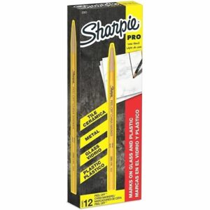 Sharpie 2083 Peel-Off China Markers, Yellow, 12-Pack