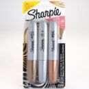 Sharpie 2089609 Metallic Permanent Markers, Chisel Tip, 3-Pack, Gold, Silver and Bronze