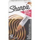 Sharpie 2089624 Metallic Permanent Marker, Medium Tip, 12-Pack, Bronze