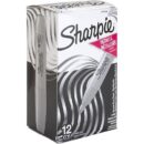 Sharpie 2089638 Metallic Permanent Marker, Chisel Tip, 12-Pack, Silver