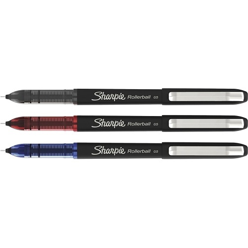 Sharpie 2093224 Rollerball Pen, Needle Point, 0.5mm, Business Assorted Colors, 4-Pack