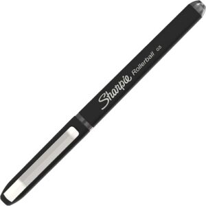 Sharpie 2093222 Rollerball Pen, Needle Point, 0.5mm, Black, 12-Pack