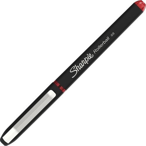 Sharpie 2093226 Rollerball Pen, Needle Point, 0.5mm, Red, 12-Pack