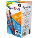 Paper Mate 2095446 Profile Retractable Gel Pens, Medium Point, 0.7mm, Business Assorted Colors, 36-Pack
