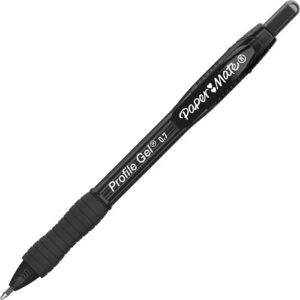 Paper Mate 2095476 Profile Retractable Gel Pens, Medium Point, 0.7mm, Black, 36-Pack