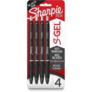Sharpie 2096155 S-Gel, Bold Point, 1.0mm, Black, 4-Pack