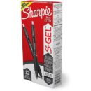 Sharpie 2096159 S-Gel, Medium Point, 07.mm, Black, 12-Pack