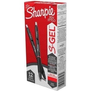 Sharpie 2096166 S-Gel, Fine Point, 0.5mm, Red, 12-Pack