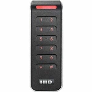 HID 20KNKS-00-001TCX Signo 20K Mullion Keypad Reader, Standard Profile, Bluetooth, 32-Bit Wiegand, Pigtail, Black with Silver Trim