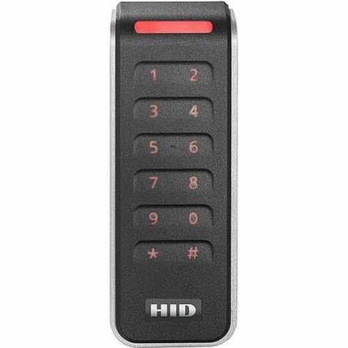 HID 20KNKS-T2-000000 Signo 20K Mullion Keypad Reader, 13.56mHz Profile, OSDP/Wiegand, Pigtail, Mobile Ready, Black with Silver Trim
